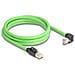 Cavo di rete RJ45 Cat. 6A maschio per maschio angolato verso il basso SF /UTP adatto per catene portacavi PUR (TPU) 2 m verde - Foto miniatura 2