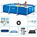 Piscina Fuori Terra - Rettangolo - 260x160x65 Cm - Blu - Include Accessori Coordinati Cb97 - Foto miniatura 1