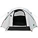 Tenda Familiare Cabina 6 Persone Bianca Tessuto Impermeabile - Foto miniatura 4