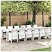 Set Da Pranzo Da Giardino 13 Pezzi Con Cuscini Rattan Bianco Polyrattan, Tavolo Da Giardino Bianco 200x100x73 cm Polyrattan, Tavolo Da Giardino Bianco 150x100x73 cm Polyrattan, Sedie Da Giardino Con Cuscini 4 pz Rattan Bianco Polyrattan - Foto miniatura 2