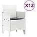 Set Da Pranzo Da Giardino 13 Pezzi Con Cuscini Rattan Bianco Polyrattan, Tavolo Da Giardino Bianco 200x100x73 cm Polyrattan, Tavolo Da Giardino Bianco 150x100x73 cm Polyrattan, Sedie Da Giardino Con Cuscini 4 pz Rattan Bianco Polyrattan - Foto miniatura 5