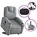 Poltrona Alzapersona Massaggi Reclinabile Grigio Chiaro Tessuto - Foto miniatura 6