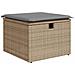 Set Divano da Giardino 2 pz con Cuscini Beige Polyrattan Acacia - Foto miniatura 4