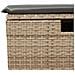 Set Divano da Giardino 2 pz con Cuscini Beige Polyrattan Acacia - Foto miniatura 6