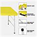 Tavolo Pieghevole Portatile Multifunzionale Da 125 Cm Con Maniglia, Altezza Regolabile, Per Picnic In Campeggio In/outdoor, Giallo - Foto miniatura 2