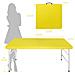 Tavolo Pieghevole Portatile Multifunzionale Da 125 Cm Con Maniglia, Altezza Regolabile, Per Picnic In Campeggio In/outdoor, Giallo - Foto miniatura 4