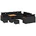 Set Divano da Giardino con cuscino 13 pcs Nero Poly Rattan - Foto miniatura 1
