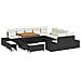 Set Divano da Giardino con cuscino 13 pcs Nero Poly Rattan - Foto miniatura 1