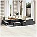 Set Divano da Giardino con cuscino 13 pcs Nero Poly Rattan - Foto miniatura 2