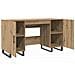 Scrivania rovere artigianale 140 x 50 x 75 cm Legno multistrato - Foto miniatura 5