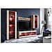 Komodee, Set Di Mobili Porta TV Tivoli Medio RTV, Wotan /White, LED RGB, Larghezza 245 cm x Altezza 159 cm x Profondità 35 cm, Per soggiorno, Camera da letto - Foto miniatura 2