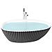 Vasca Da Bagno Freestanding Tefe 170 X 78 Cm Nero - Foto miniatura 2