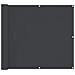 Schermo da balcone Nero 90 x 200 cm Oxford alu rivestito in PU - Foto miniatura 1
