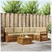 Set divani 6 pcs Naturale e Beige Legno di Acacia Massello - Foto miniatura 2