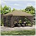 Gazebo da giardino con pareti laterali 4 × 3 m Beige - Foto miniatura 2