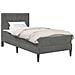 Struttura letto con materasso Grigio scuro 80 x 200 cm Velluto - Foto miniatura 1