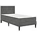 Struttura letto con materasso Grigio scuro 80 x 200 cm Velluto - Foto miniatura 3