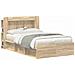 Testata del letto Rovere Sonoma Legno ingegnerizzato - Foto miniatura 2