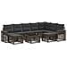 Set Divano da Giardino 10 pcs Grigio e Grigio Scuro polyrattan - Foto miniatura 1