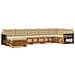 Set di divani da esterno con cuscino 7 pcs Naturale e Beige - Foto miniatura 1