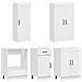 Unità Cucina LUCCA 5 pcs Bianco Lucido Legno ingegnerizzato - Foto miniatura 3
