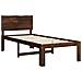 Letto Singolo con Testiera ROSTOCK Marrone Scuro 90 x 200 cm - Foto miniatura 3