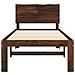 Letto Singolo con Testiera ROSTOCK Marrone Scuro 90 x 200 cm - Foto miniatura 4