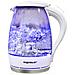 Bollitore D'acqua In Vetro Borosilicato Con Illuminazione A Led. 2200w Capacità 1.7l - Foto miniatura 2