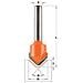 Fresa X Intagli A 90 Gr. Hw S=8 D=18x7.4x60 Dx (x Alucobond) 915.001.11 - Foto miniatura 1