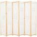 Divisorio A 6 Pannelli 240x170x4 Cm In Tessuto Crema - Foto miniatura 1