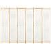Divisorio A 6 Pannelli 240x170x4 Cm In Tessuto Crema - Foto miniatura 2