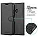 Custodia Compatibile Con Huawei P20 Lite In Nero Carbone - Coperchio Protettiva Con Chiusura Magnetica, Funzione Stand E Tasca Per Le Carte - Foto miniatura 3