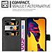 Custodia Compatibile Con Huawei P20 Lite In Nero Carbone - Coperchio Protettiva Con Chiusura Magnetica, Funzione Stand E Tasca Per Le Carte - Foto miniatura 5