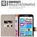 Custodia Compatibile Con Nokia Lumia 1320 In Marrone Cappuccino - Coperchio Protettiva Con Chiusura Magnetica, Funzione Stand E Tasca Per Le Carte - Foto miniatura 3