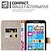 Custodia Compatibile Con Nokia Lumia 1320 In Marrone Cappuccino - Coperchio Protettiva Con Chiusura Magnetica, Funzione Stand E Tasca Per Le Carte - Foto miniatura 6
