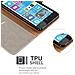 Custodia Compatibile Con Nokia Lumia 1320 In Marrone Cappuccino - Coperchio Protettiva Con Chiusura Magnetica, Funzione Stand E Tasca Per Le Carte - Foto miniatura 7