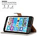 Custodia Compatibile Con Nokia Lumia 1320 In Marrone Cappuccino - Coperchio Protettiva Con Chiusura Magnetica, Funzione Stand E Tasca Per Le Carte - Foto miniatura 8