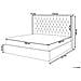Letto Imbottito In Velluto Grigio Con Contenitore 180 X 200 Cm Lubbon - Foto miniatura 3