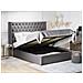 Letto Imbottito In Velluto Grigio Con Contenitore 180 X 200 Cm Lubbon - Foto miniatura 4
