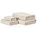 Set Di 4 Asciugamani In Cotone Beige Areora - Foto miniatura 6