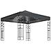 Gazebo con Stringa di Luci LED 3x3 m Antracite - Foto miniatura 1