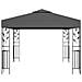Gazebo con Stringa di Luci LED 3x3 m Antracite - Foto miniatura 3