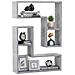 Mensole a Muro 2pz Grigio Cemento 50x15x50cm Legno Multistrato - Foto miniatura 3