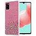 Custodia Compatibile Con Samsung Galaxy A41 In Rosa Con Glitter - Coperchio Protettivo In Silicone Tpu Flessibile Con Glitter Scintillanti - Foto miniatura 1