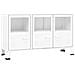 Credenza Bianca Industriale 105x35x62 Cm In Metallo E Vetro - Foto miniatura 2