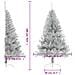 Albero di Natale a Metà con Supporto Argento 180 cm PET - Foto miniatura 2