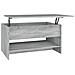 Tavolino Da Salotto Grigio Sonoma 80x50x40 Cm Legno Multistrato - Foto miniatura 2