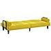 Divano Letto Con Braccioli Giallo In Velluto - Foto miniatura 2