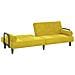 Divano Letto Con Braccioli Giallo In Velluto - Foto miniatura 6