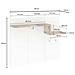 Mobile Da Ingresso Ezio, Entratina Moderna Multifunzione, Armadietto Multiuso Per Atrio, 100% Made In Italy, Cm 120x30h100, Bianco Lucido E Acero - Foto miniatura 3
